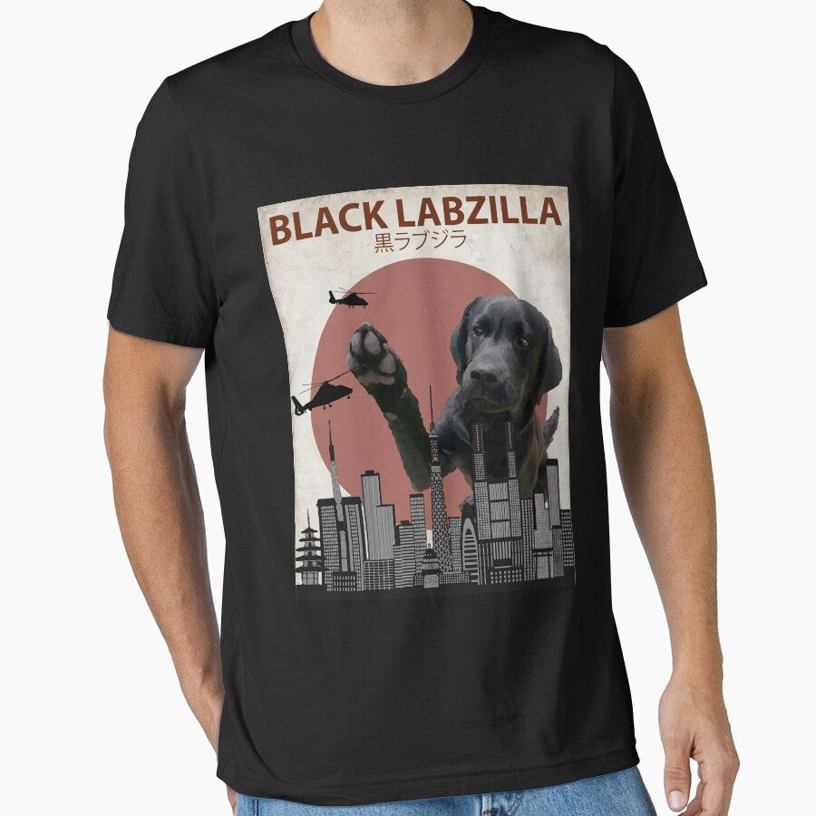 Black Labzilla - Giant Labrador Retriever Lab Dog Monster by Animalzilla T-Shirts, Hoodie, Sweatshirt (Image 1)