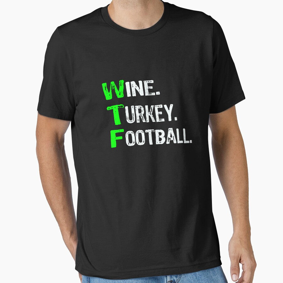 Top Fun Wine Turkey Football Thanksgiving by LGamble12345 T-Shirts, Hoodie, Sweatshirt | BlankRebels.com (Image 1)