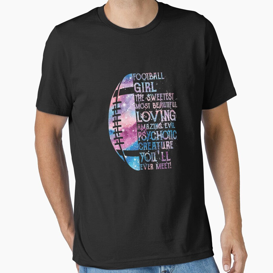 Football Girl The Sweetest Most Beautiful You'll Ever Meet T-shirt by TeeGigi Hoodie, Sweatshirt | BlankRebels.com (Image 1)