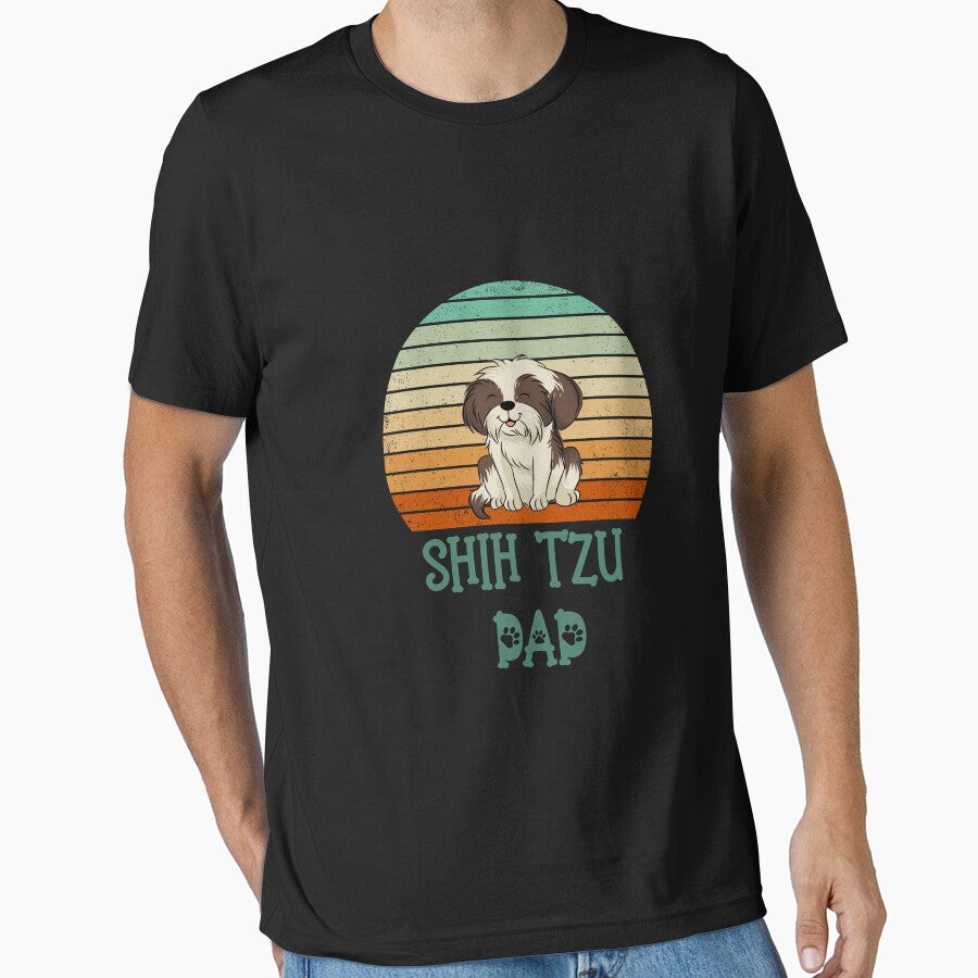 Shih Tzu Dad Vintage by vaxiek T-Shirts, Hoodie, Sweatshirt | BlankRebels.com (Image 1)
