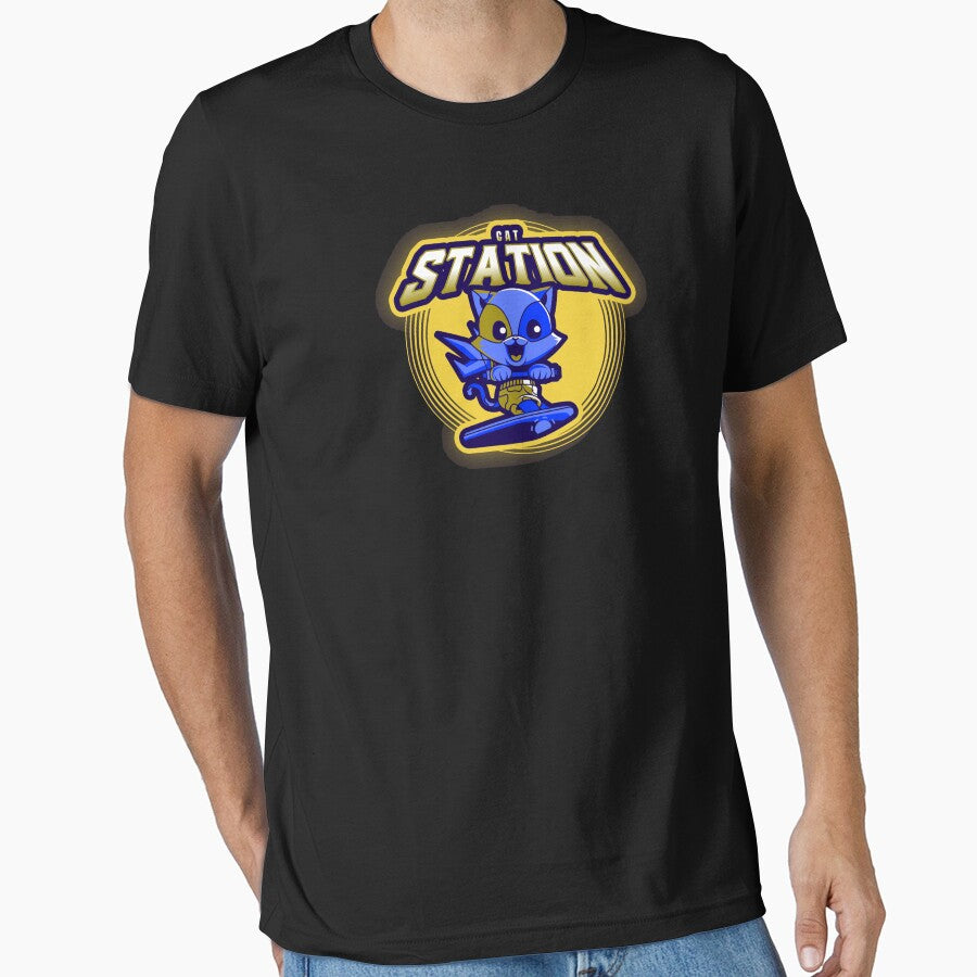 Space cat station by Hebainredbubble T-Shirts, Hoodie, Sweatshirt | BlankRebels.com (Image 1)