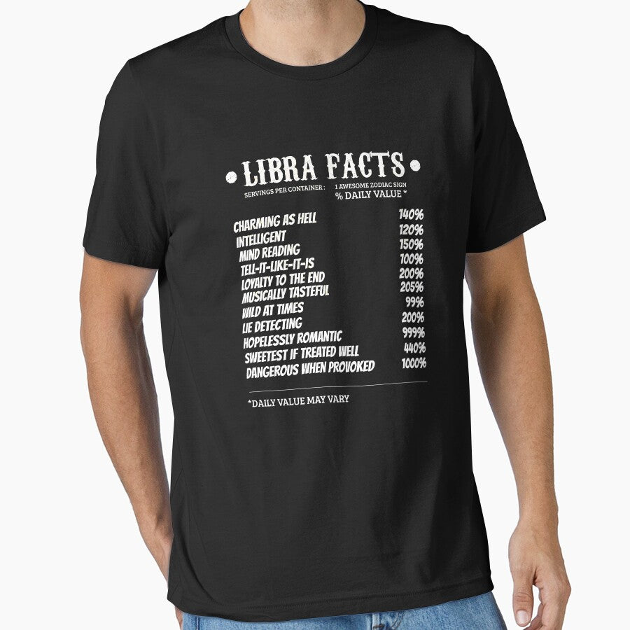 Libra Facts:  %Daily Value by stuch75 T-Shirts, Hoodie, Sweatshirt | BlankRebels.com (Image 1)
