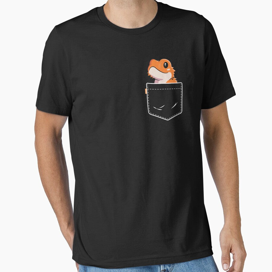 Bearded Dragon Pocket Shirt Reptile Love Pogona Lizard Gift by 14thFloor Hoodie, Sweatshirt | BlankRebels.com (Image 1)