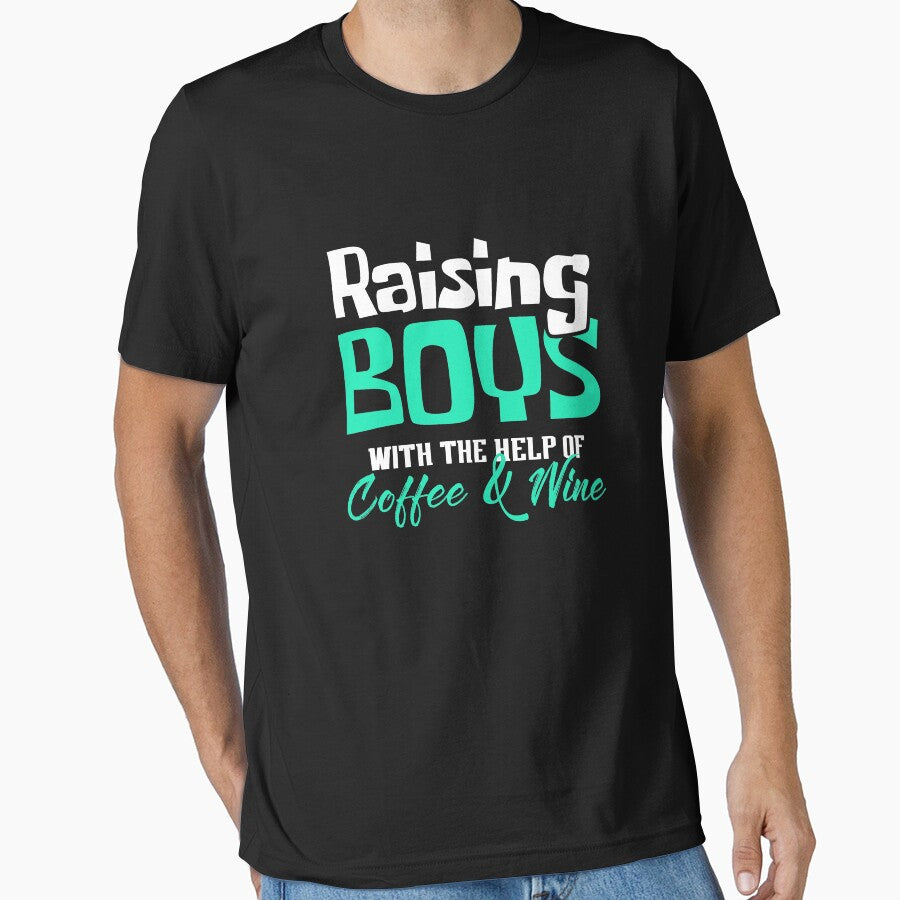 Raising Boys with the Help of Coffee and Wine by Designs4Less T-Shirts, Hoodie, Sweatshirt | BlankRebels.com (Image 1)