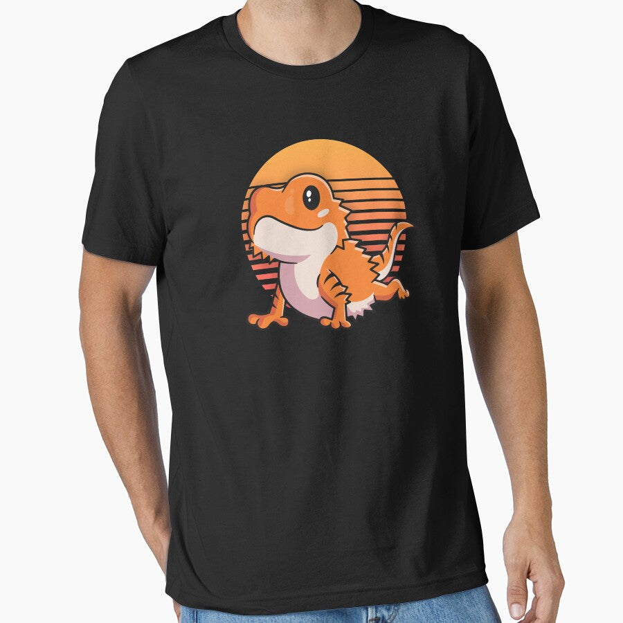 Retro Bearded Dragon Shirt For Girls Women Sunset Reptile by 14thFloor Hoodie, Sweatshirt | BlankRebels.com (Image 1)