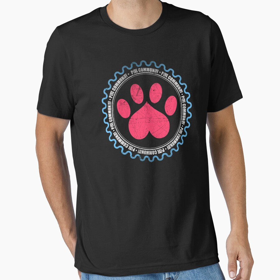 Pet Community Heart Print T-Shirt by Christopher Taylor Hoodie, Sweatshirt | BlankRebels.com (Image 1)