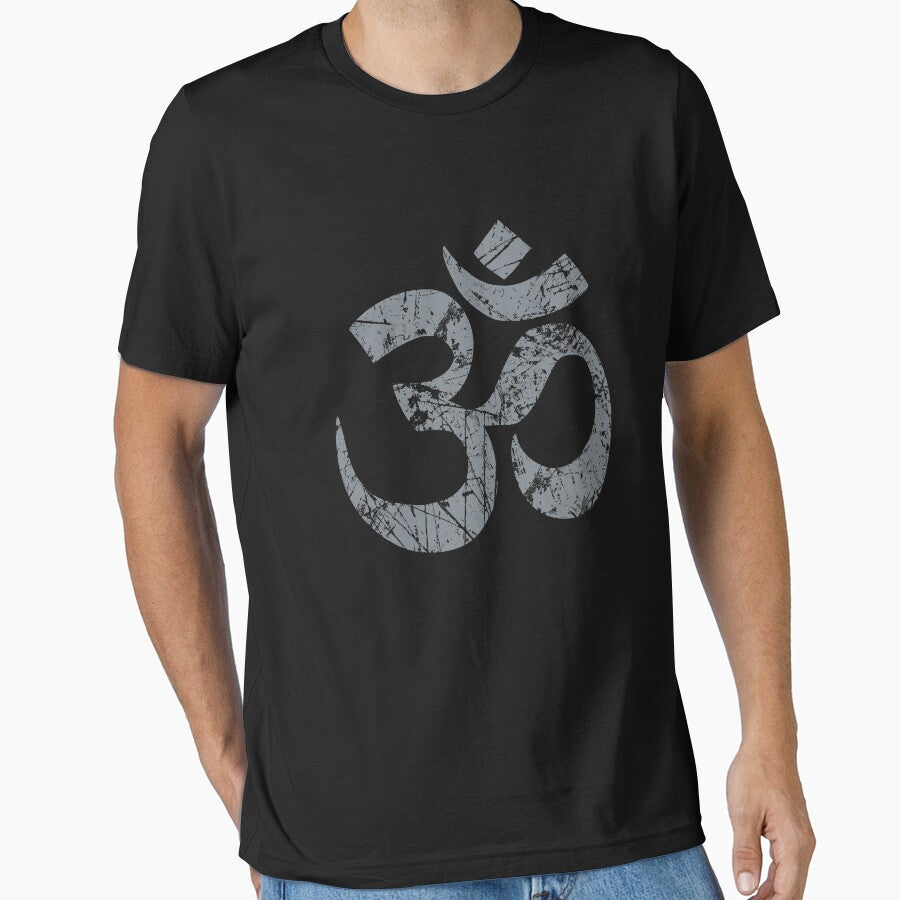 OM Yoga Spiritual Symbol in Distressed Style by Garaga