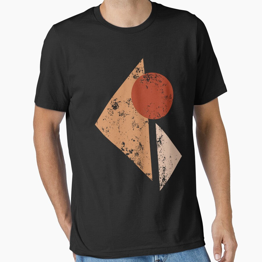 Round, Geometric Boho Art Prints in Earthy Tones Active T-Shirt by BesideStyles Hoodie, Sweatshirt (Image 1)