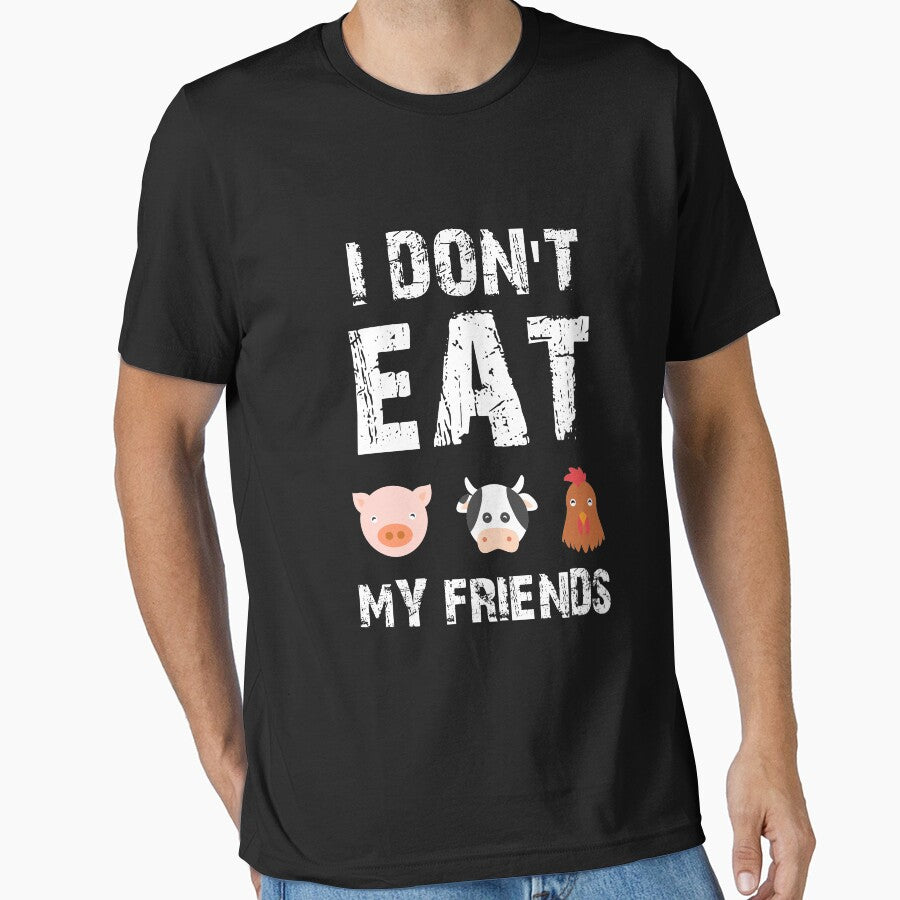 I Don't Eat My Friends, Friends Not Food, Funny Veganism by Designs4Less T-Shirts, Hoodie, Sweatshirt (Image 1)