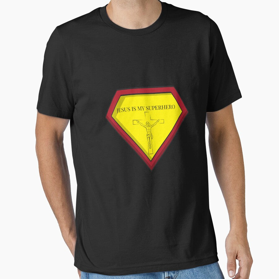 Jesus Is My Superhero, Jesus Christ is my Superhero Christian Quote by haRexia