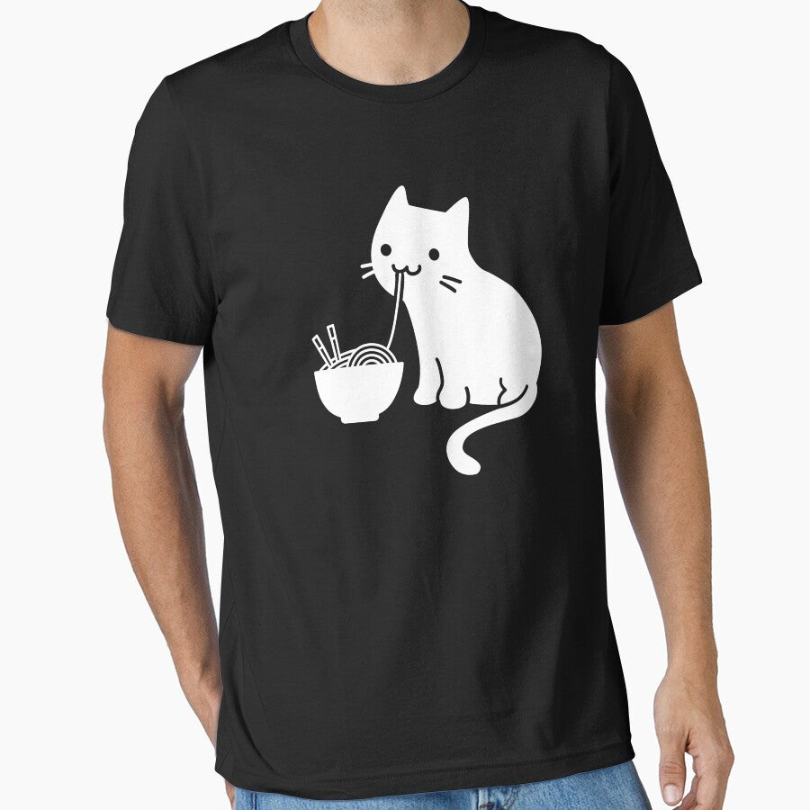 Cute Cat Eating Ramen T-Shirts, Hoodie, Sweatshirt
