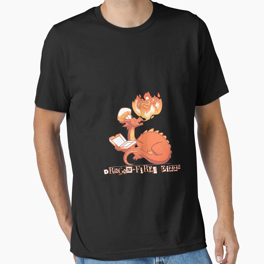 Dragon fired pizza funny tshirt by ParodyPixels ⭐⭐⭐⭐⭐(11k+) Hoodie, Sweatshirt | BlankRebels.com (Image 1)