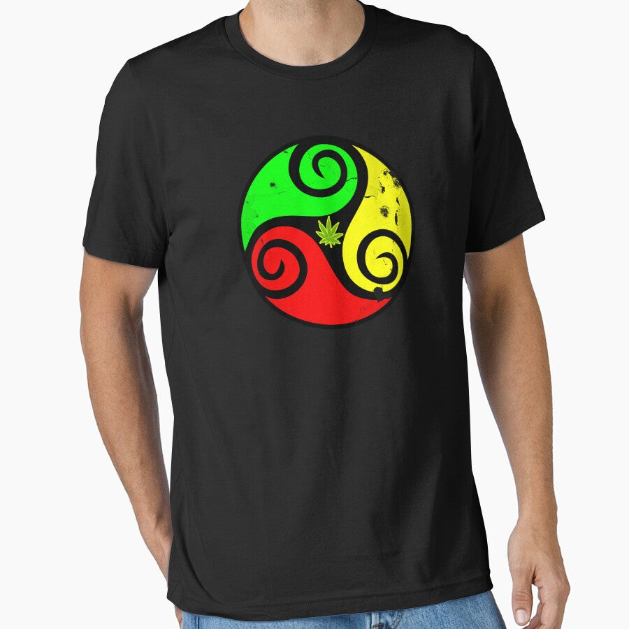 Reggae Rasta Love Vibes - Cool Cannabis Reggae Flag Design by Denis Marsili