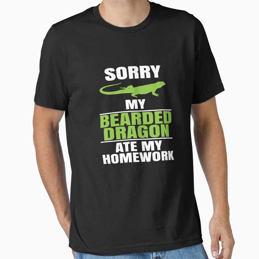 Sorry My Bearded Dragon Ate My Homework Funny Reptile Joke by spitzys T-Shirts, Hoodie, Sweatshirt (Image 1)