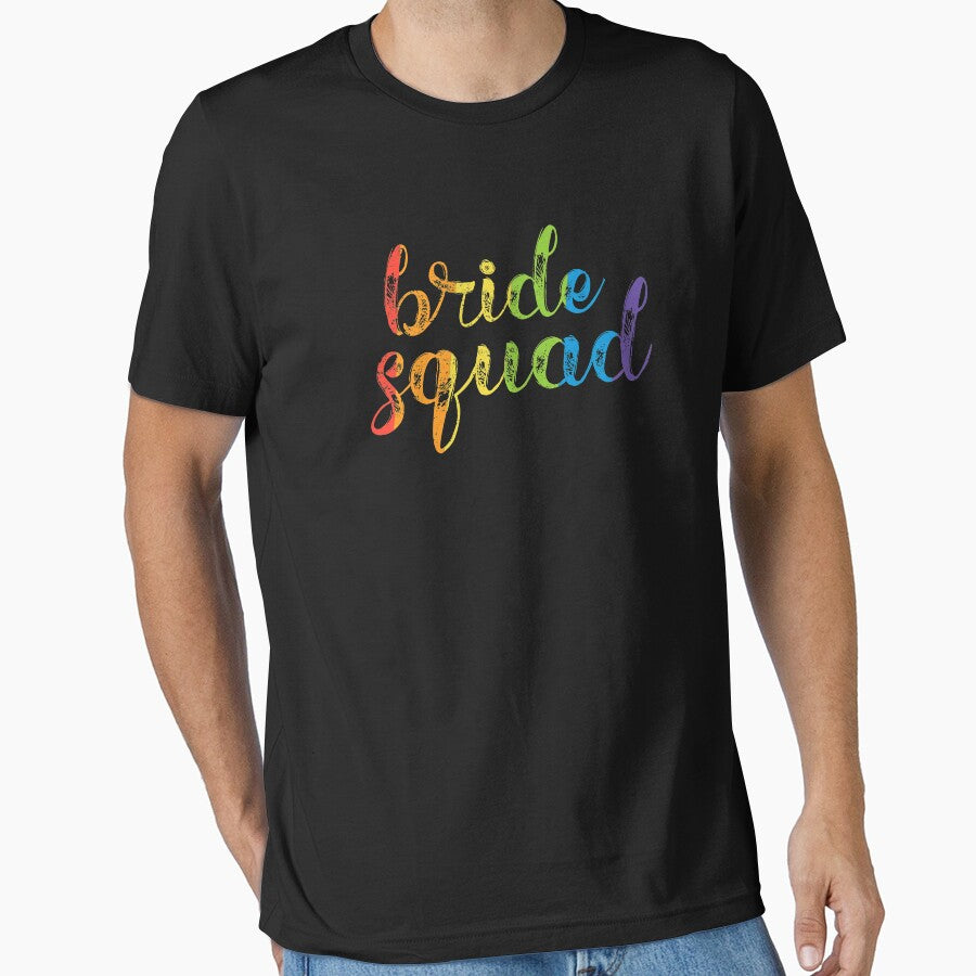 Bride Squad Shirt - LGBT Pride Rainbow Flag Bachelorette by 14thFloor Hoodie, Sweatshirt | BlankRebels.com (Image 1)