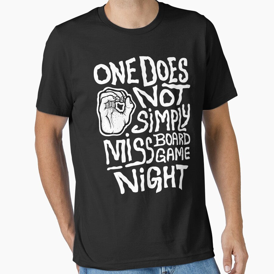 One Does Not Simply Miss Board Game Night (dark) by RoleplayRealm T-Shirts, Hoodie, Sweatshirt | BlankRebels.com (Image 1)