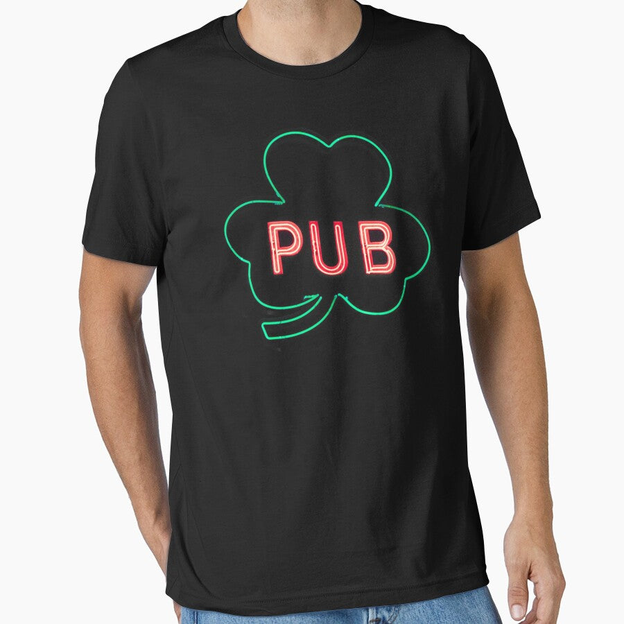 Ye Olde Irish Pub And Four Leaf Clover | St. Patricks Day by Christopher Taylor T-Shirts, Hoodie, Sweatshirt (Image 1)