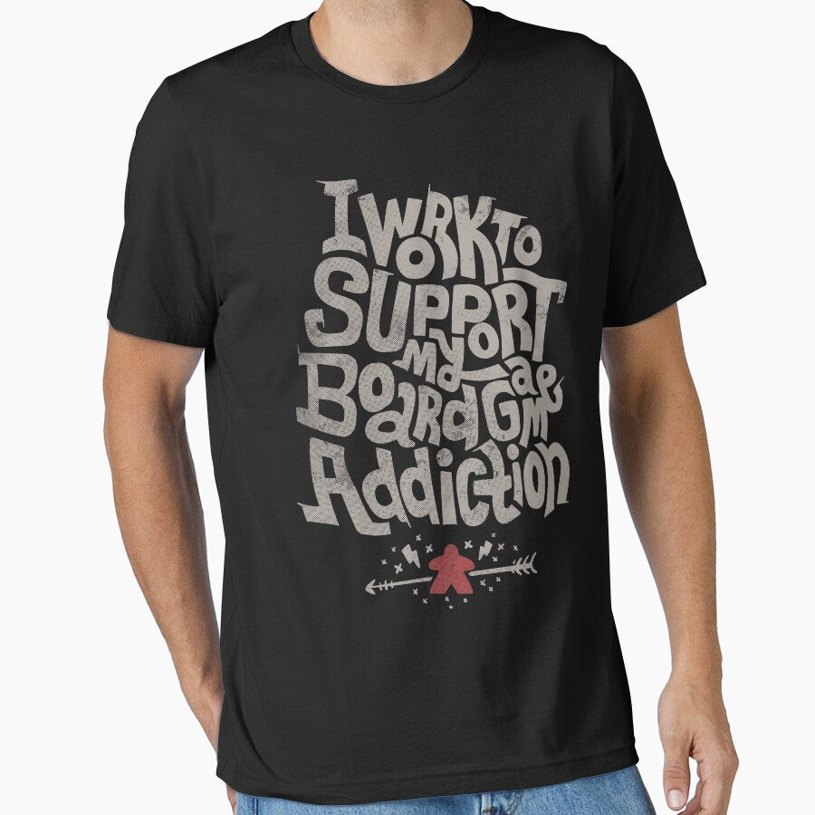 I Work To Support My Board Game Addiction (dark) by RoleplayRealm T-Shirts, Hoodie, Sweatshirt | BlankRebels.com (Image 1)