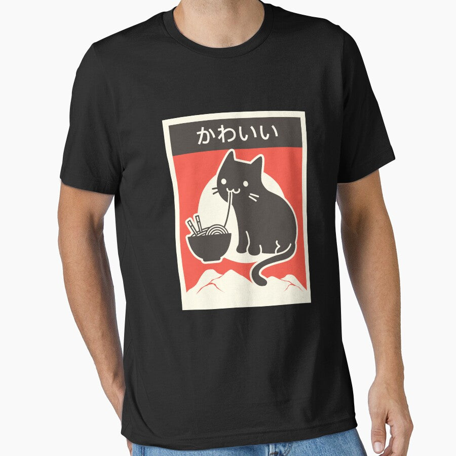 "Kawaii" Vintage Style Japenese Ramen Cat by Jam Jar