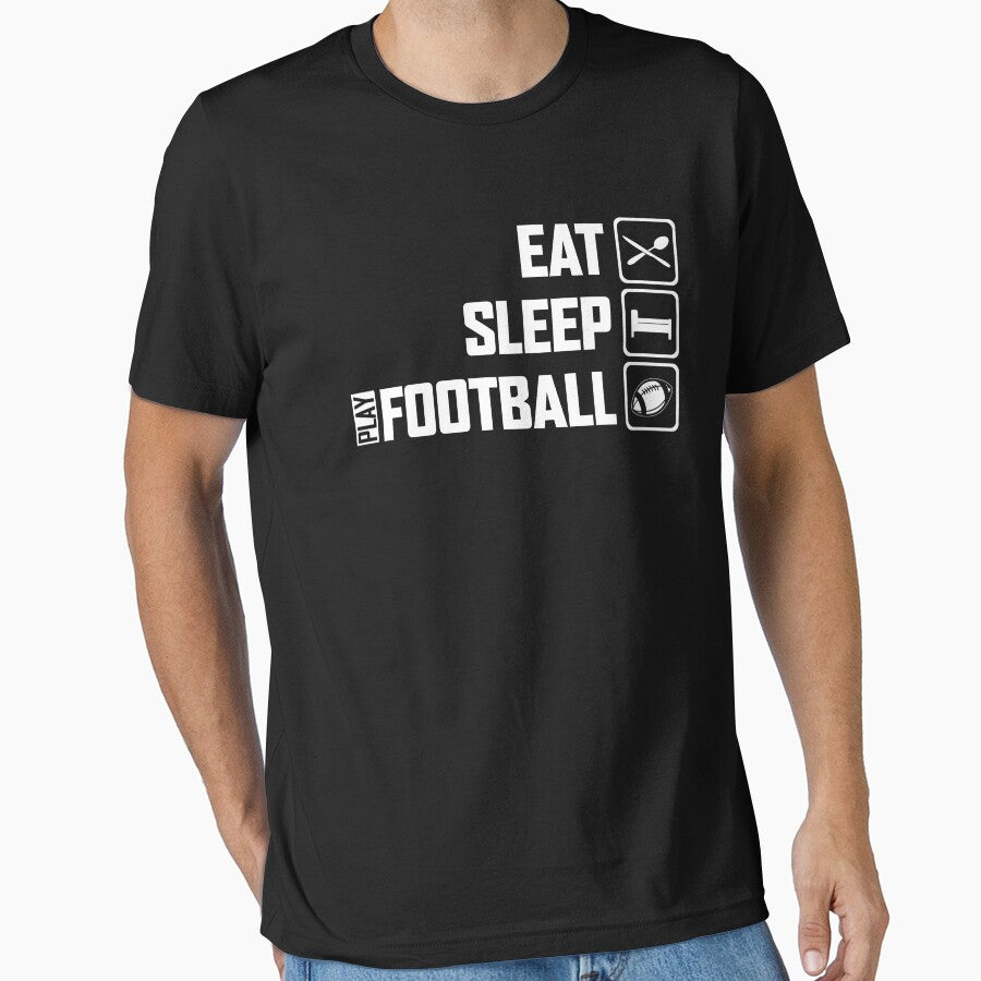 Eat Sleep Play Football by Danny Cuevas T-Shirts, Hoodie, Sweatshirt | BlankRebels.com (Image 1)