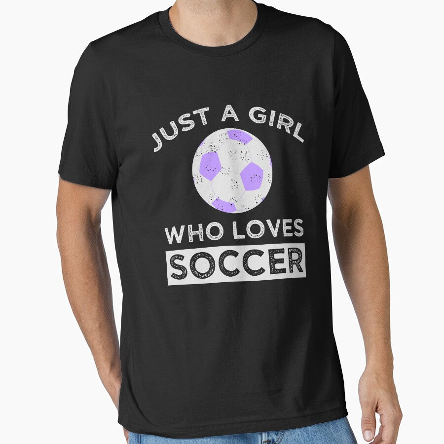 Just A Girl Who Loves Soccer - Cute Soccer Player Gifts by cartba