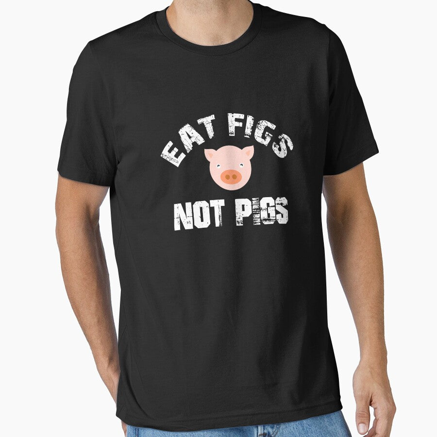 Eat Figs Not Pigs, Friends Not Food, Herbivore, Vegetarian Gift by Designs4Less T-Shirts, Hoodie, Sweatshirt (Image 1)