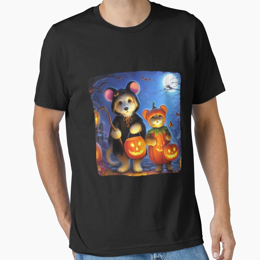 cat and dog halloween by Jalin . T-Shirts, Hoodie, Sweatshirt | BlankRebels.com (Image 1)
