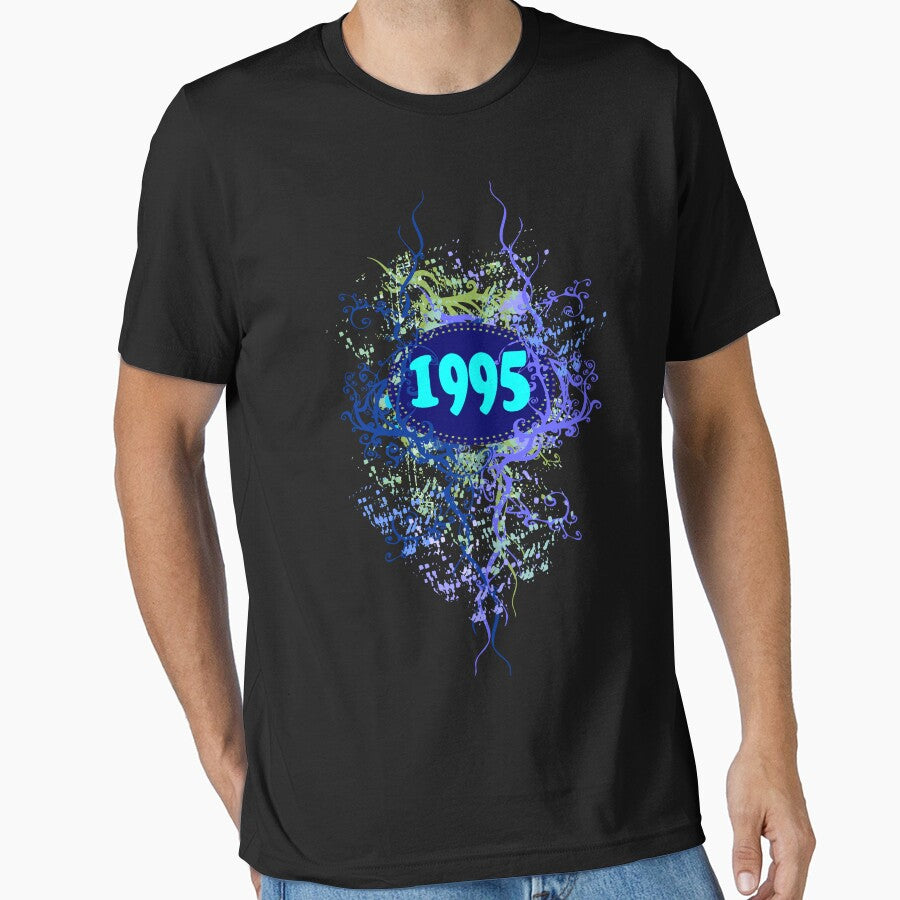 1995 colorful retro vintage T-shirt by enhan Hoodie, Sweatshirt | BlankRebels.com (Image 1)