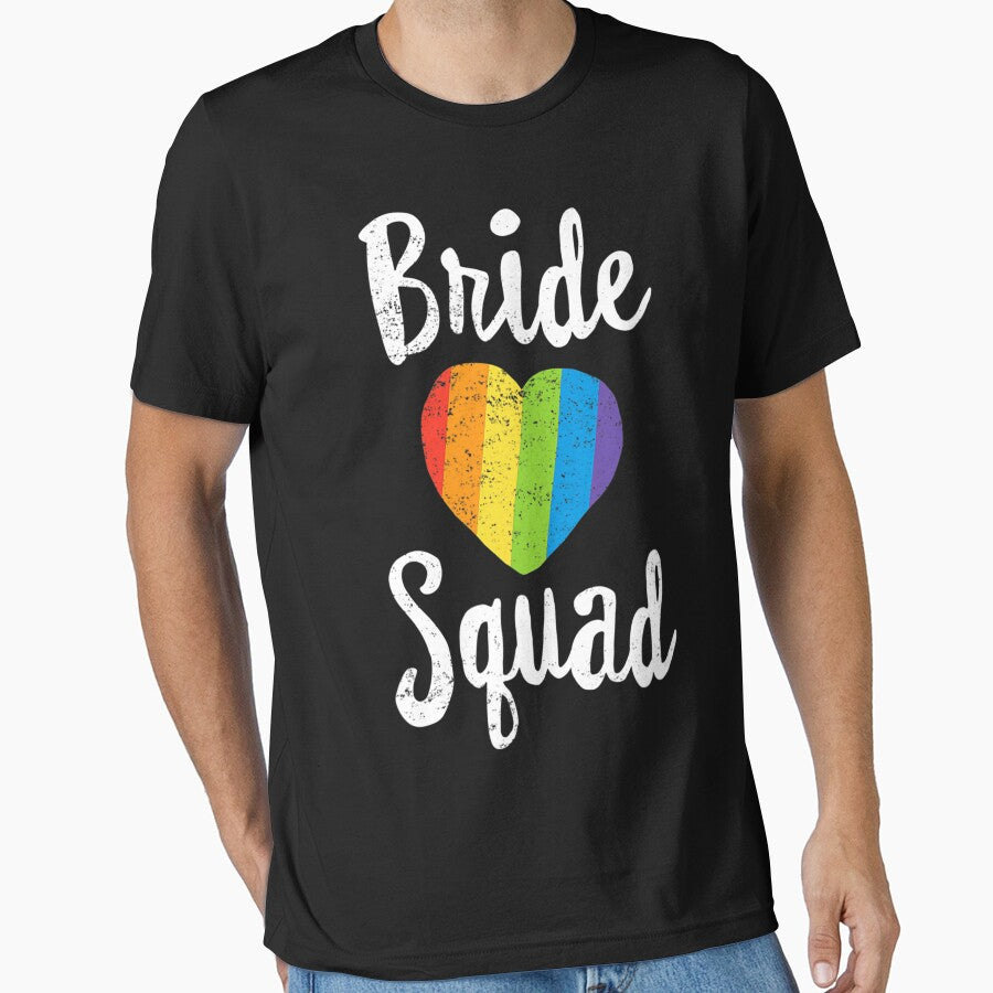 Bride Squad Lgbt Wedding Bachelorette Lesbian Pride by GraceBoyle25 T-Shirts, Hoodie, Sweatshirt | BlankRebels.com (Image 1)