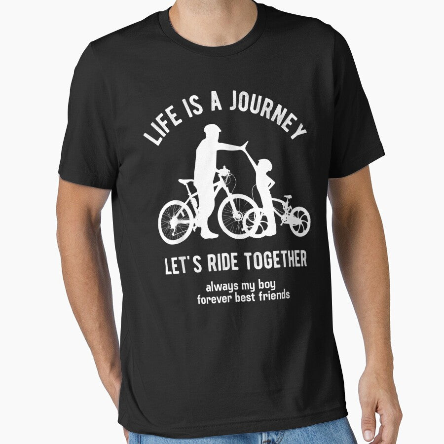 Cycling Dad And Son Bicycle Riding Father And Boy Gift by ArtsByMichelle T-Shirts, Hoodie, Sweatshirt (Image 1)
