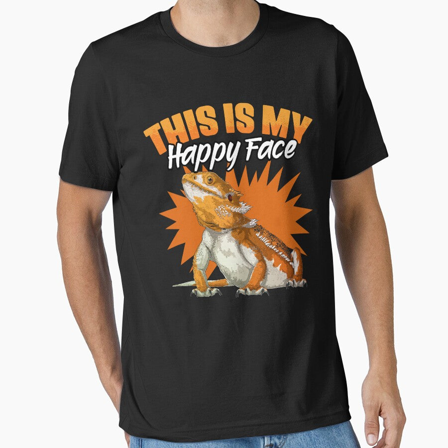This Is My Happy Face Funny Reptile For Beaded Dragon Lovers by Nessshirts T-Shirts, Hoodie, Sweatshirt (Image 1)