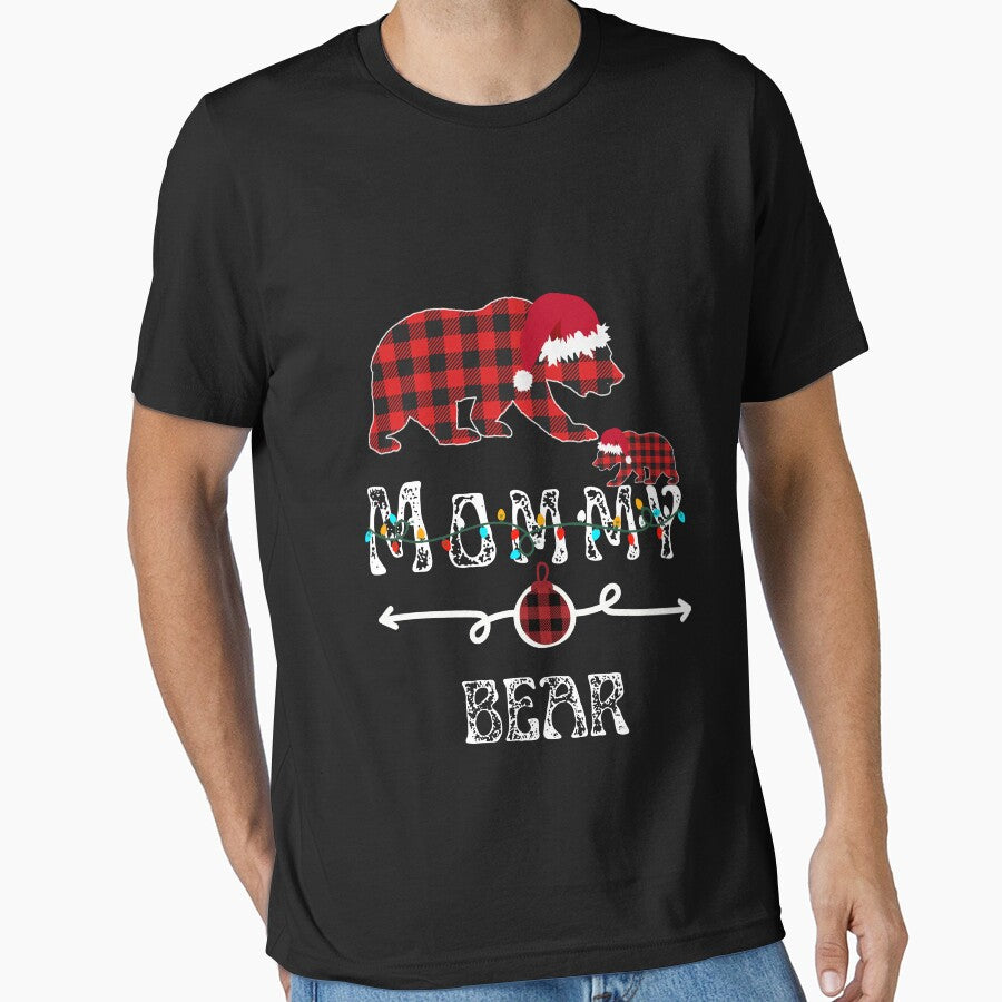 Mommy Bear Christmas Pajama Red Plaid Matching , Bear Christmas Pajama Red Plaid Buffalo Family gift by Alan-NY... (Image 1)