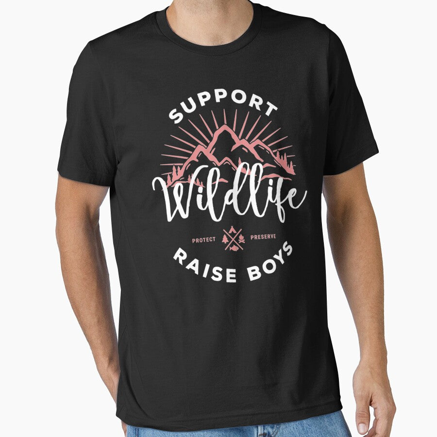 Womens Support Wildlife Raise Boys Hoodie For Mom Mother by GaryArtStudio T-Shirts, Sweatshirt | BlankRebels.com (Image 1)