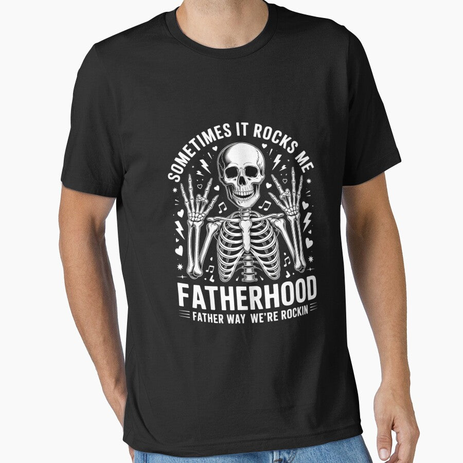 Funny Fatherhood Rock Skeleton Dad Life by TAYLOROUSDALE T-Shirts, Hoodie, Sweatshirt | BlankRebels.com (Image 1)