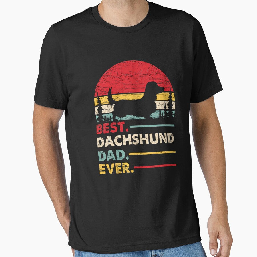 Dachshund Long Haired Best Dad Ever by CleoJames T-Shirts, Hoodie, Sweatshirt | BlankRebels.com (Image 1)
