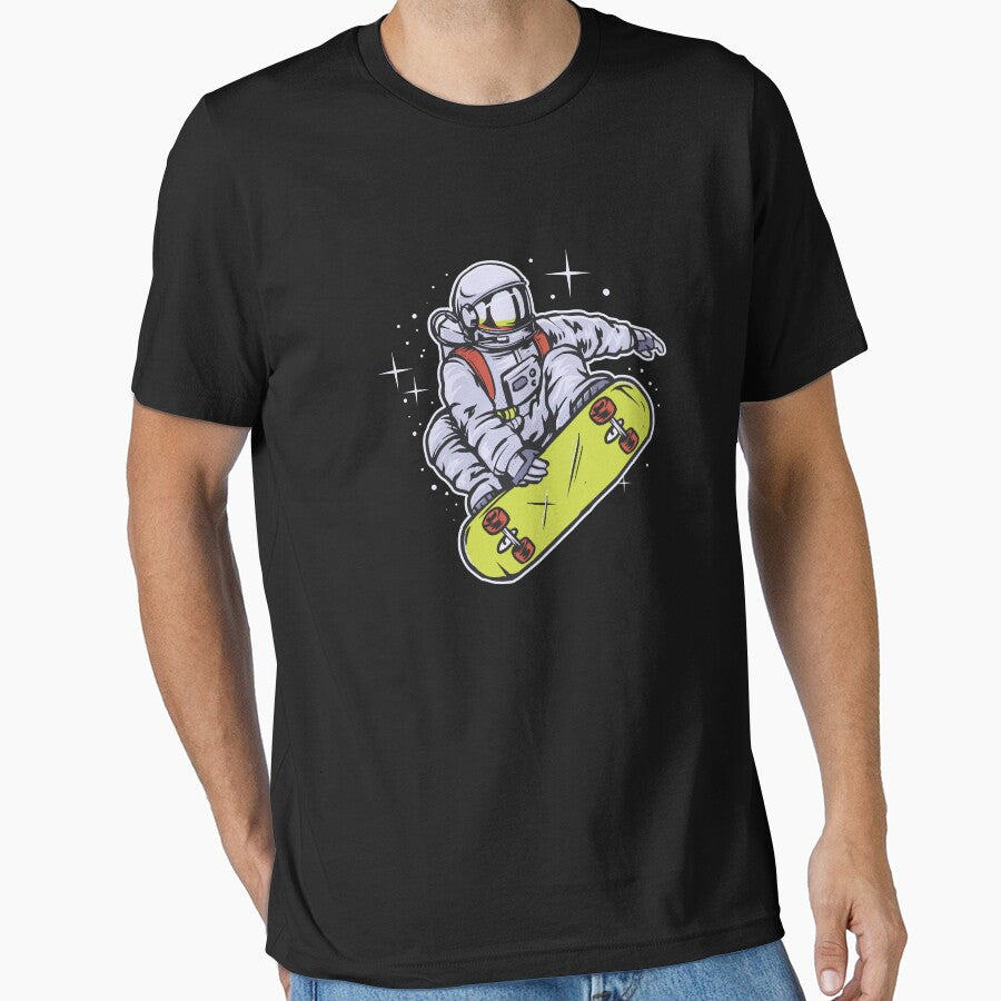 skateboarding astronaut in space by buzwin T-Shirts, Hoodie, Sweatshirt | BlankRebels.com (Image 1)