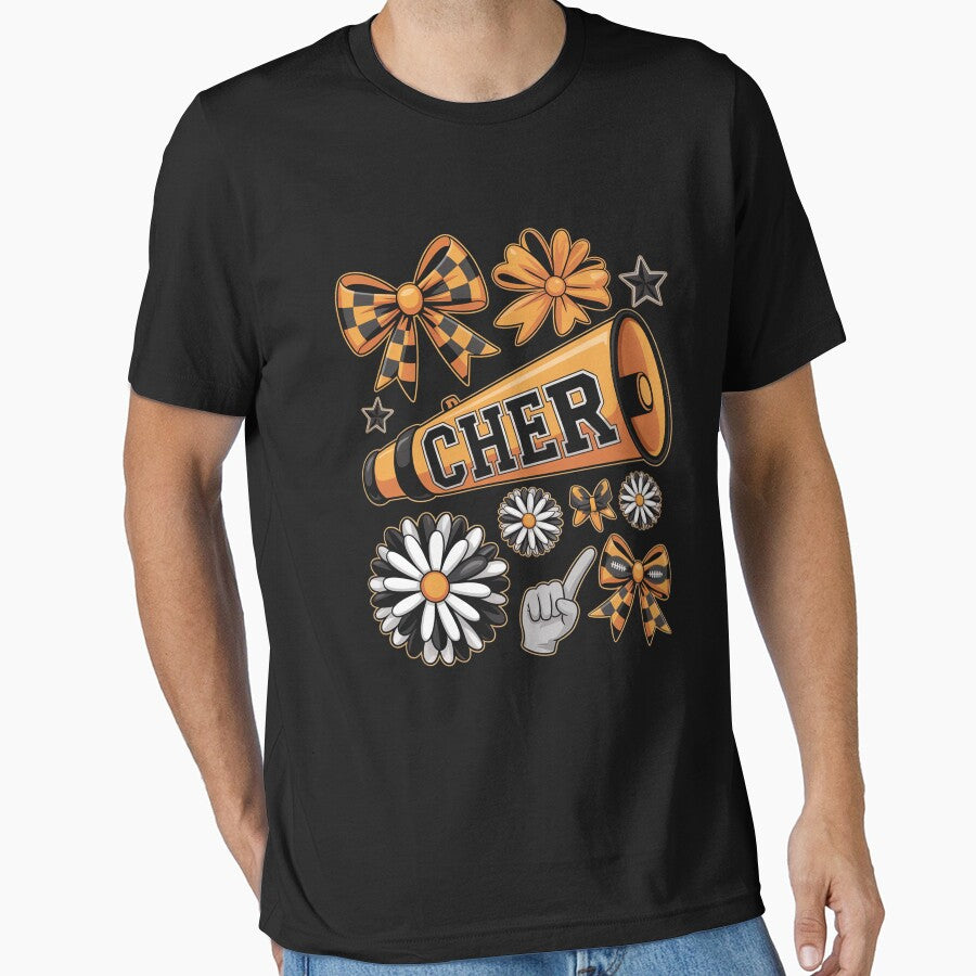 Coquette Cheer Bow Sport Cheerleader by StephenDDArt T-Shirts, Hoodie, Sweatshirt | BlankRebels.com (Image 1)