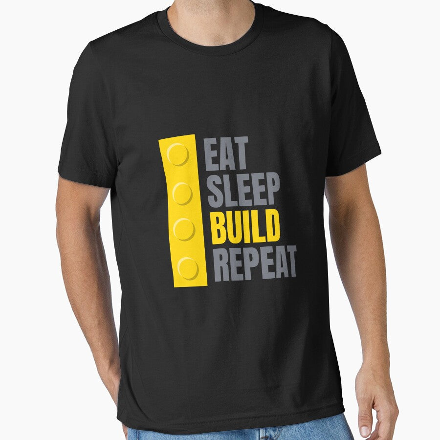 Eat Sleep Build Repeat T-shirt Gamer by CharmPalette
