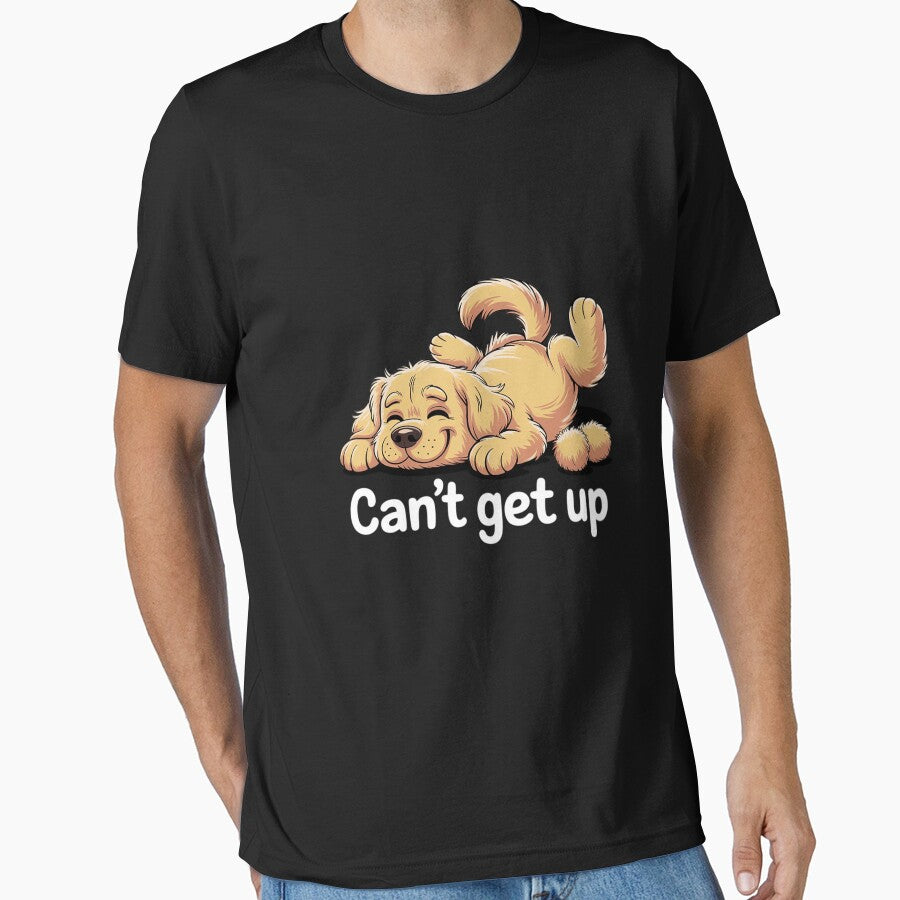 Golden Retriever Golden Dog Can't Get Up Cute Motivational Switch Failure Watercolor Funny Dog Lover by BiellaSar