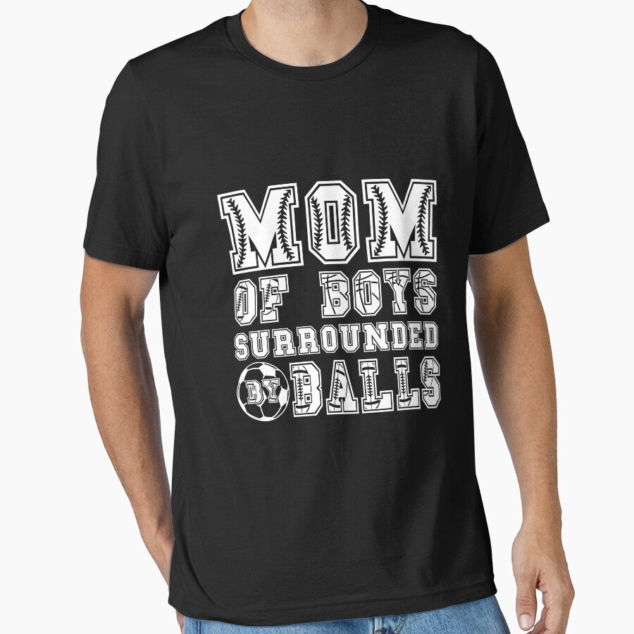 Mom of Boys Surrounded by Balls ,Mom Gift Mother's Day ,Gift Mom of Boys by plussorn T-Shirts, Hoodie, Sweatshirt (Image 1)