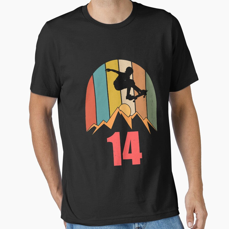 14th Birthday Skateboard Boy Longboarder by Ibu83 T-Shirts, Hoodie, Sweatshirt | BlankRebels.com (Image 1)