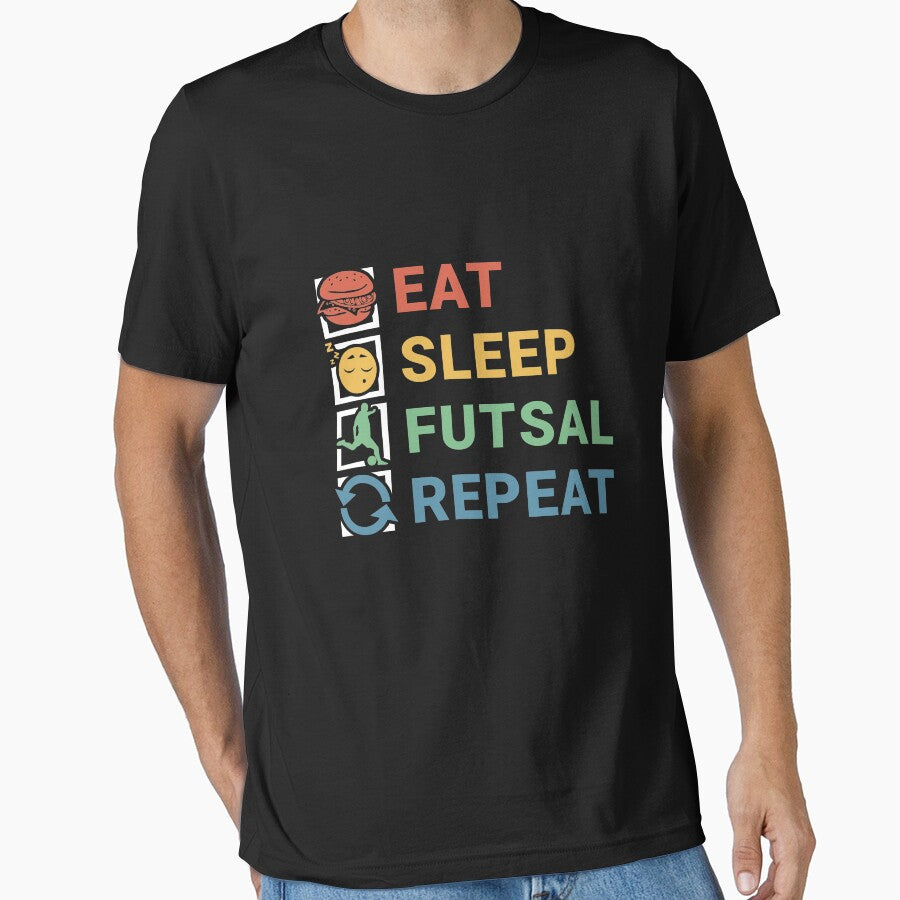 Copy of Eat Sleep Futsal Repeat - Retro by UssefDesigns