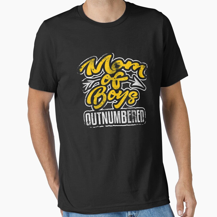 Mom of Boys Outnumbered by Kieran Abbott T-Shirts, Hoodie, Sweatshirt | BlankRebels.com (Image 1)