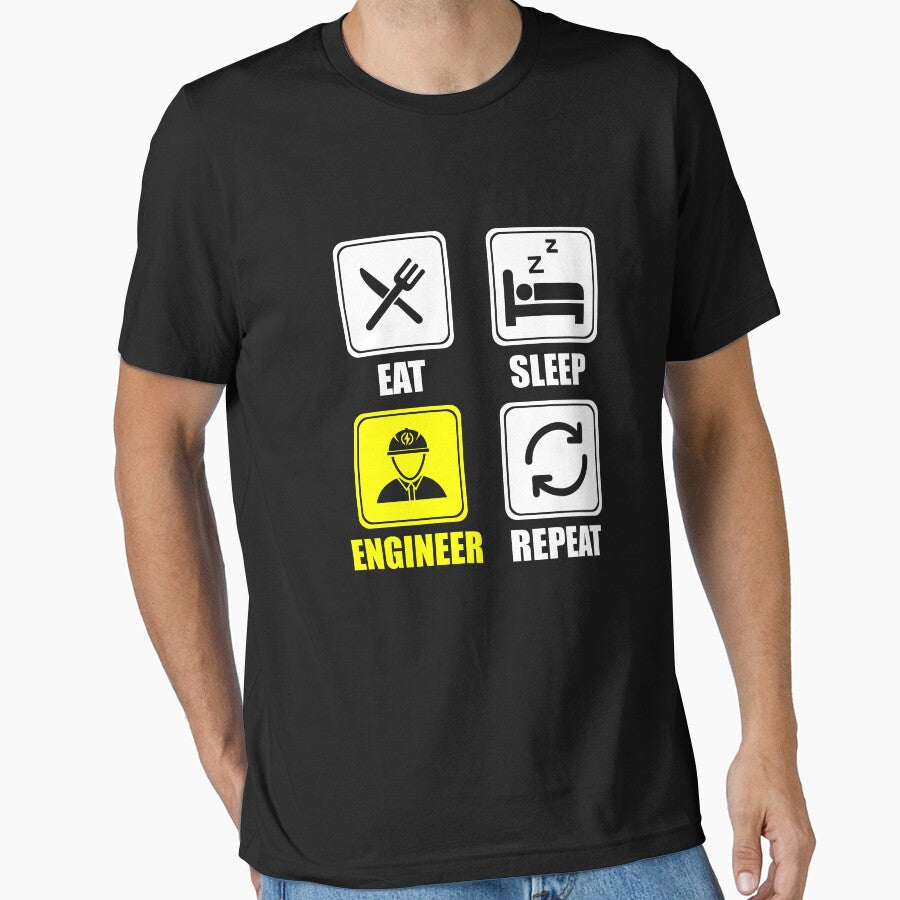 Cute Eat Sleep Engineer Repeat Engineering Funny by perfectpresents T-Shirts, Hoodie, Sweatshirt | BlankRebels.com (Image 1)