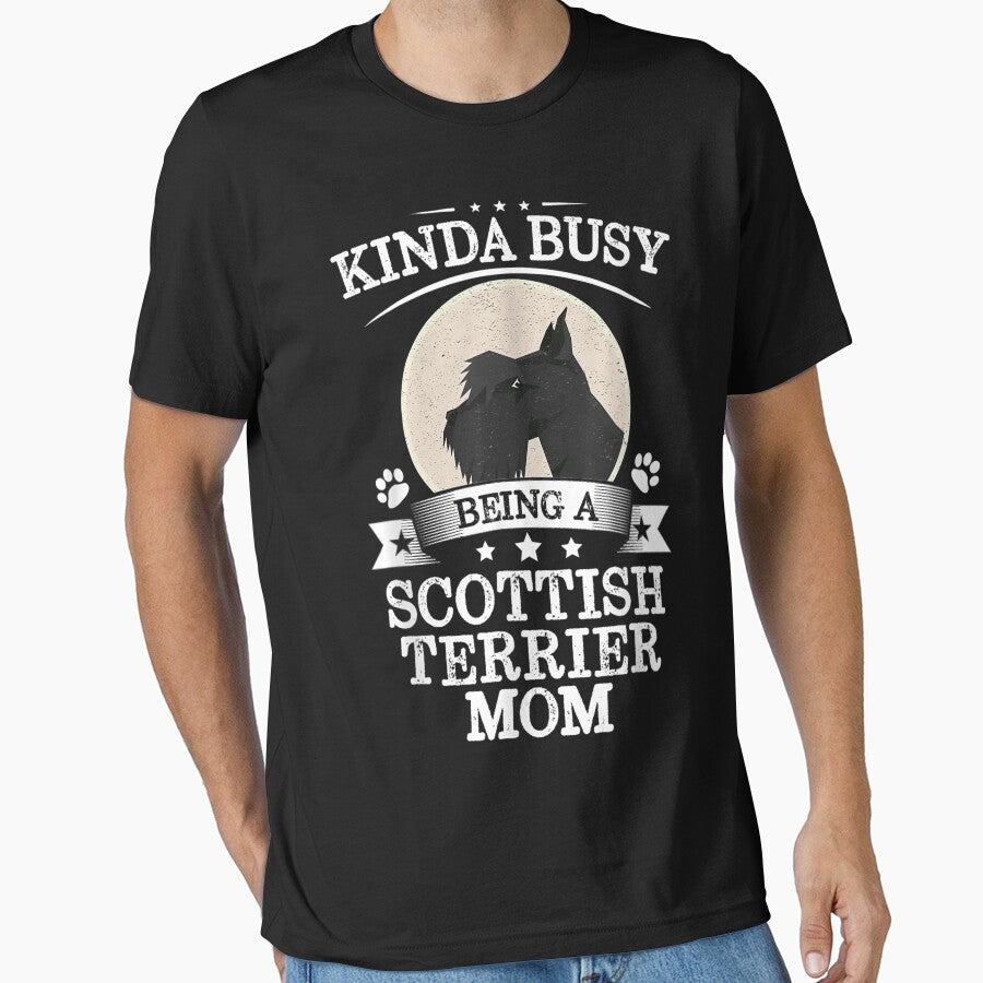 Kinda Busy Being A Scottish Terrier Mom Cute Gift by RonaldoStudio