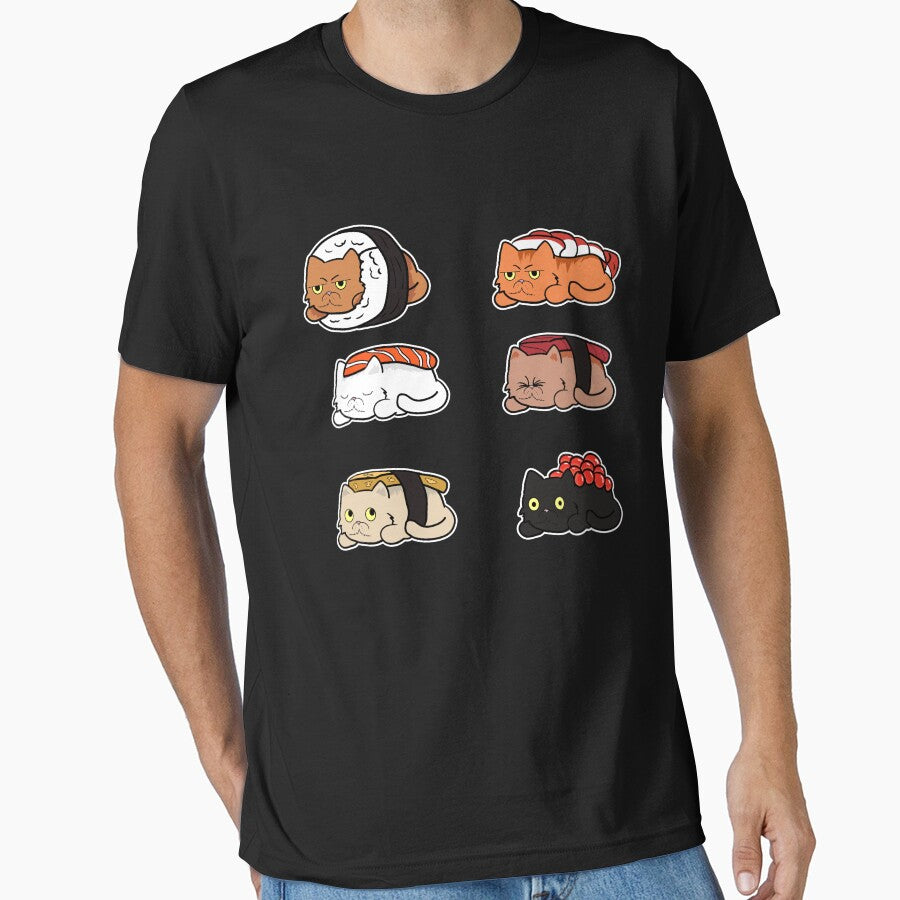 Sushi Cats Shirt Sushi Cat Rolls Funny Japanese Food Essential Kawaii by Sioox Hoodie, Sweatshirt | BlankRebels.com (Image 1)