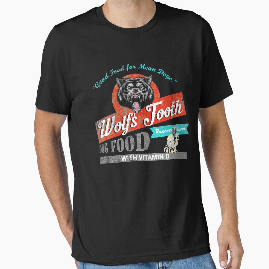 Wolfs Tooth Dog Food, Distressed T-Shirts O-Neck Classic by KristineWilli Hoodie, Sweatshirt | BlankRebels.com (Image 1)
