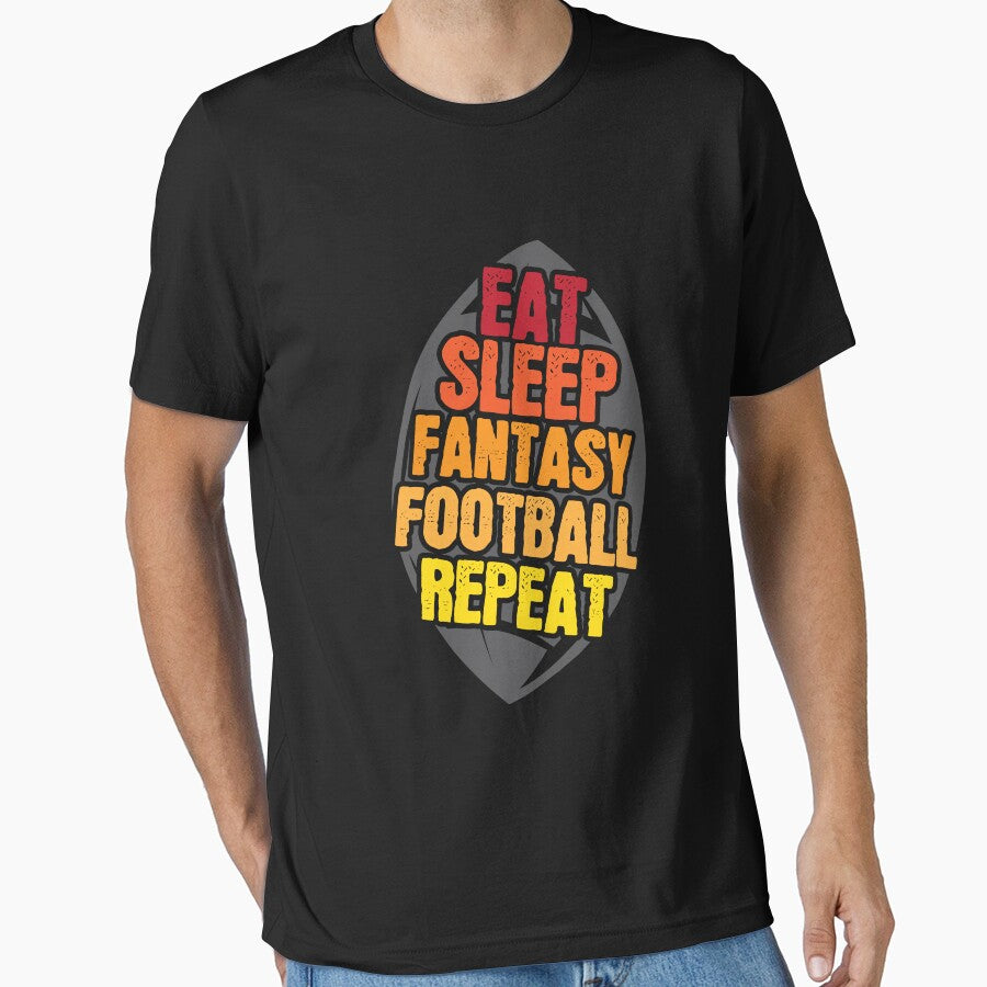 Eat Sleep Fantasy Football Repeat Fantasy Football Gear by DynamicDesign T-Shirts, Hoodie, Sweatshirt (Image 1)
