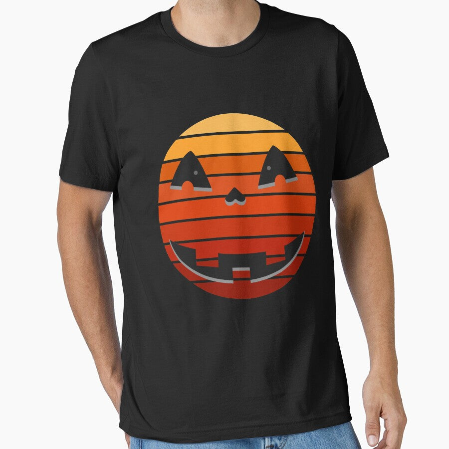 Jack O'Lantern Retro Sunset Halloween Pumpkin Design by up4tee T-Shirts, Hoodie, Sweatshirt | BlankRebels.com (Image 1)