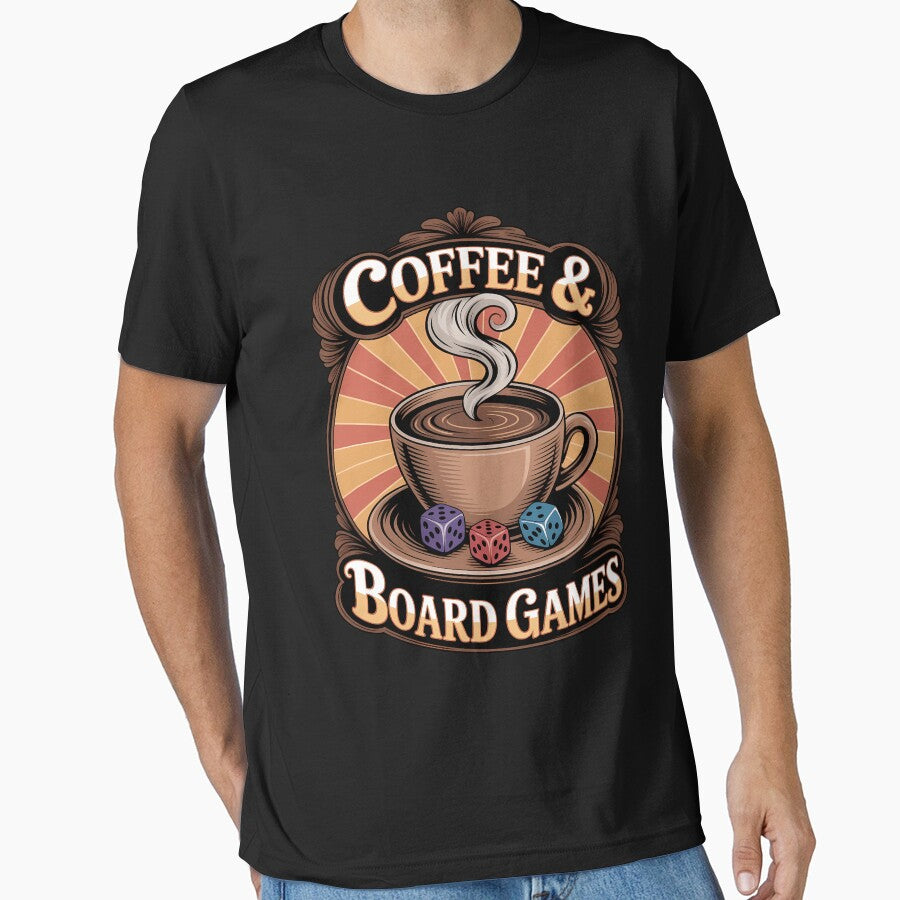 Coffee and Board Games Board Game Night by WalshDrawnLaugh T-Shirts, Hoodie, Sweatshirt | BlankRebels.com (Image 1)